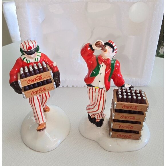 Department 56 Other - Coca-Cola Delivery Men Snow Village Figurines Set Of 2 By Department 56